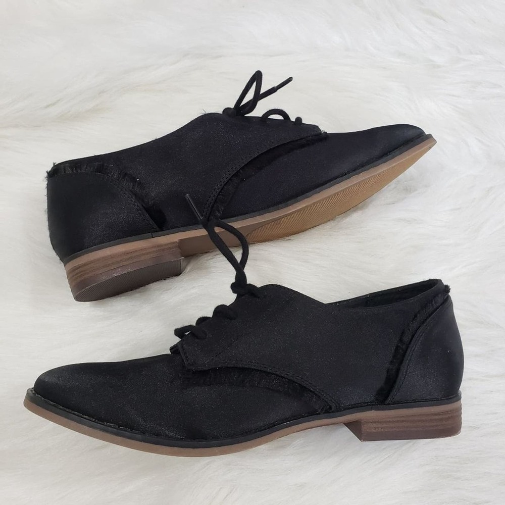 Sugar dramadays black satin oxford shoes‎ woman's size 7 NEW no lid on box - Picture 5 of 9